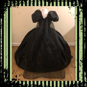 The Wicked Witch of The West Inspired Tutu Dress Costume Wizard Of Oz Sparkly Glitter Organza Pageant Ball Gown Princess Outfit Black Hat image 9