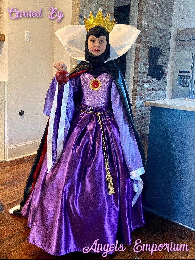 La mechante reine Tutu Robe Blanche Neige Belle mere Purple Satin Pageant Ball Gown Halloween Costume Cosplay Party Cape Hood Crown Etsy Canada