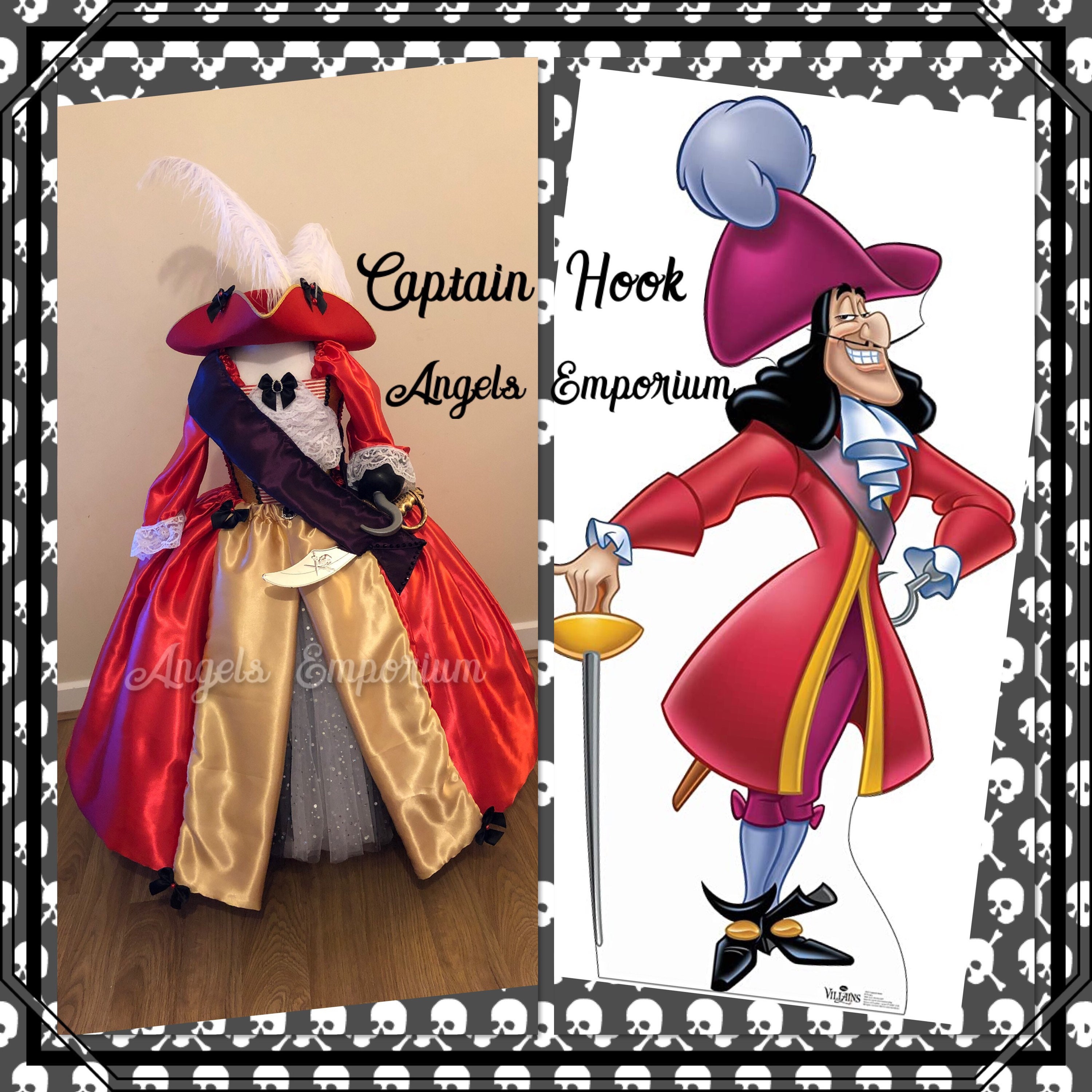 Captain Hook Pirate Tutu Dress Peter Pan Halloween Costume