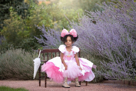 Girl Minnie Mouse Polka Dotted Tutu Skirt Princess Ladybug Party Dress O102