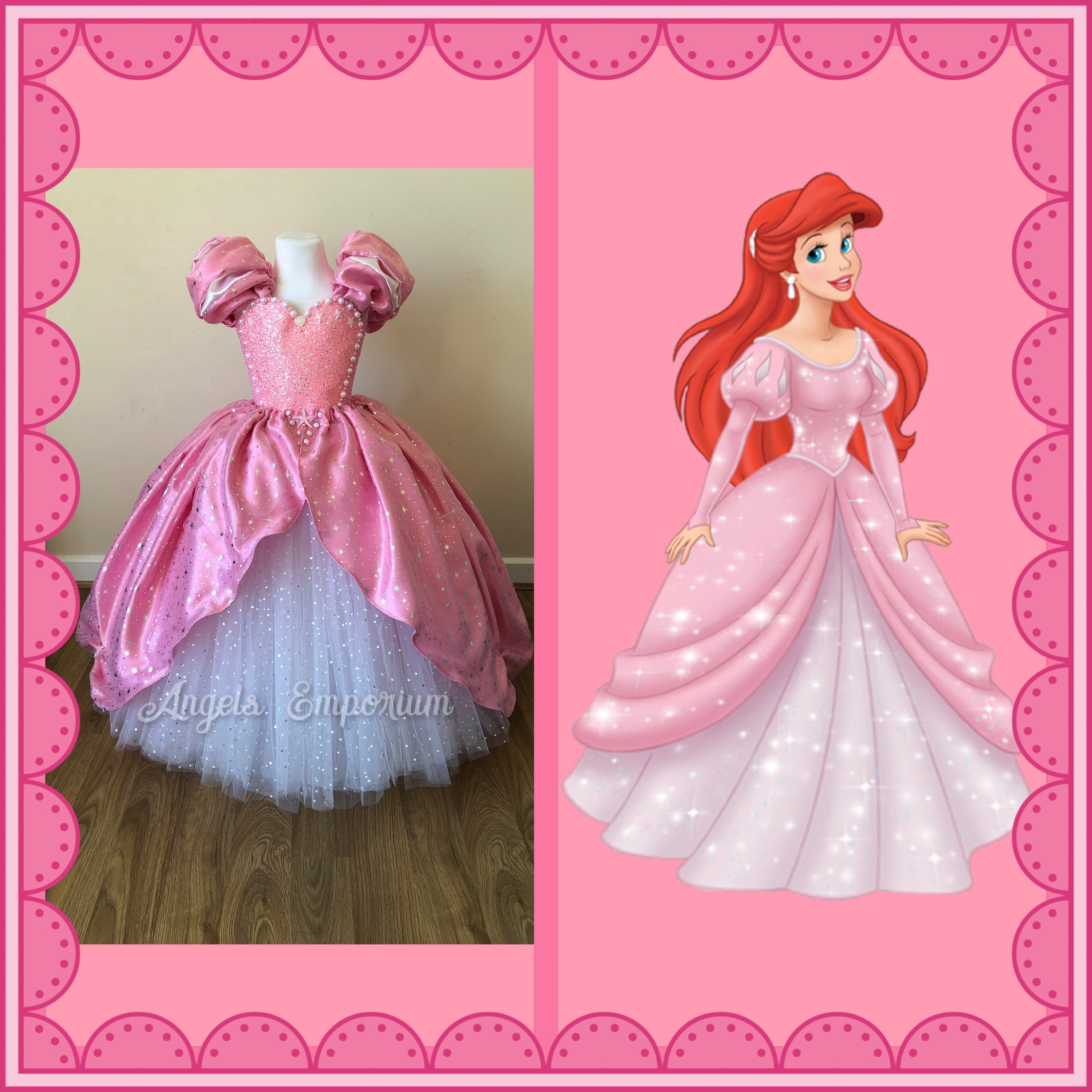 The Little Mermaid Pink Dress by Firefly-Path on DeviantArt