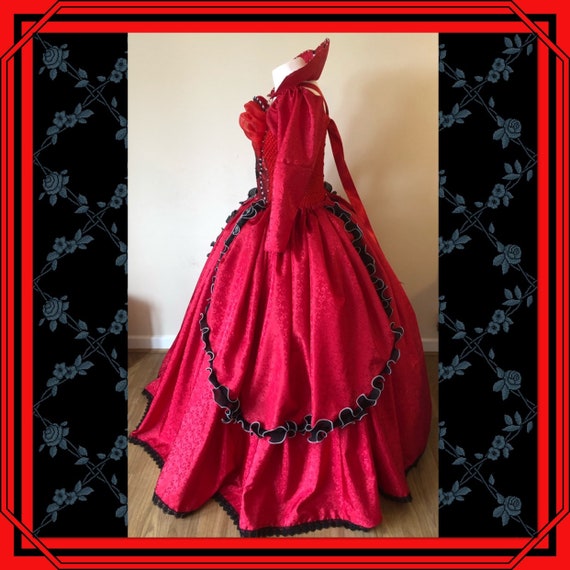 La Reina Tutu Vestido Rojo Malvado Reina de Corazones Disfraz - Etsy España