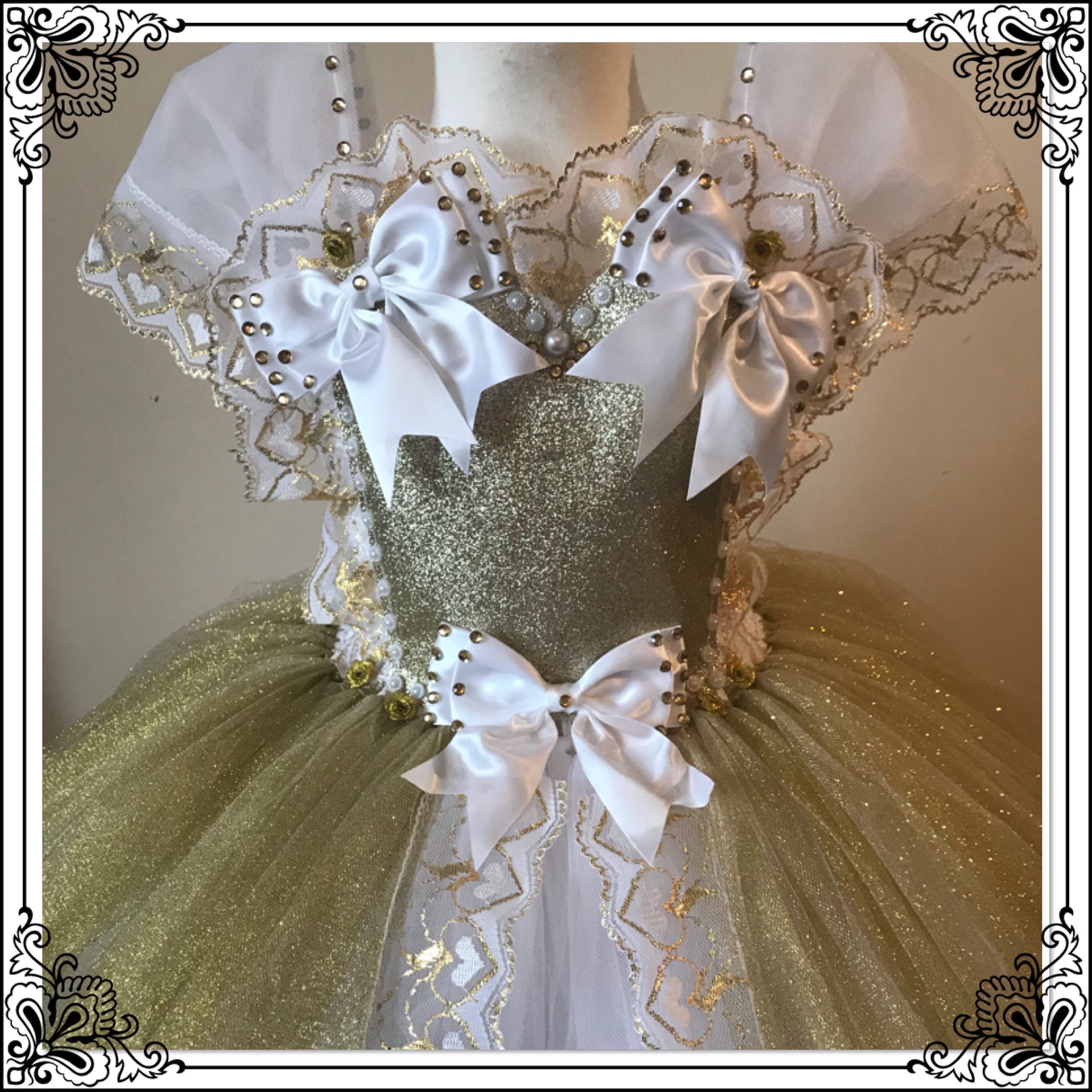 The Royal Gown White and Gold Tutu Dress. Sparkly Glitter Regal Costume  Dress Dressing up Fancy Dress Costume Party Wear. - Etsy