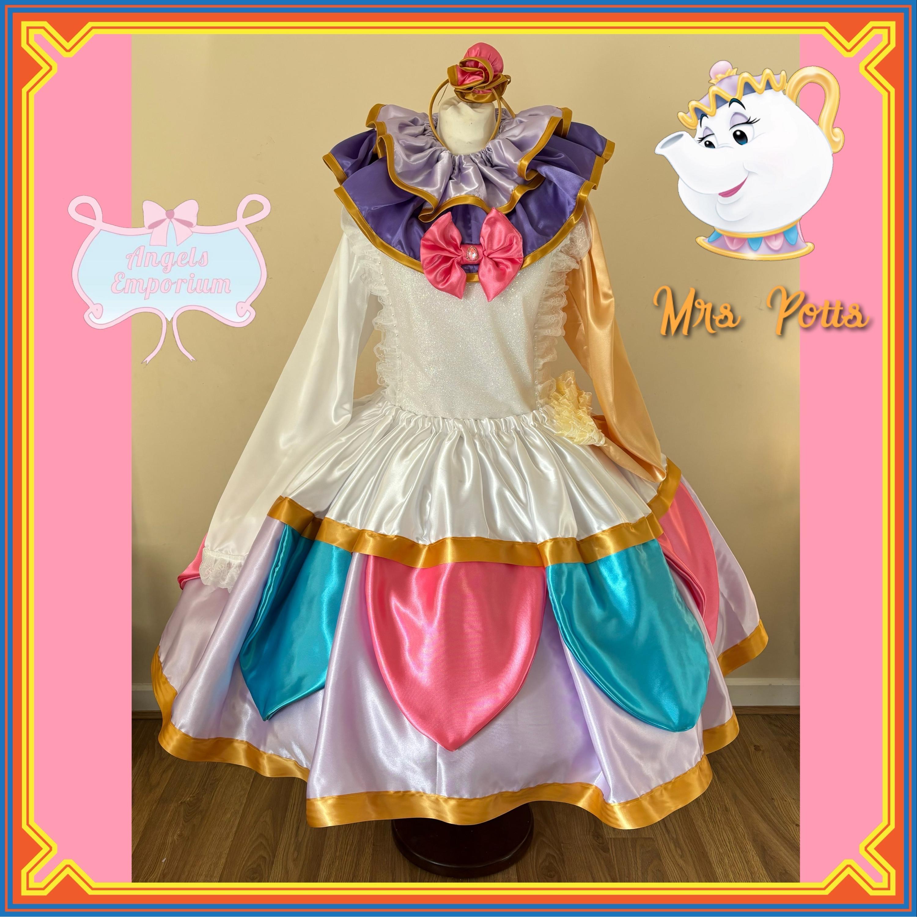 Costume Carnevale Bestia Mrs Potts Vestito Carnevale Tazza La
