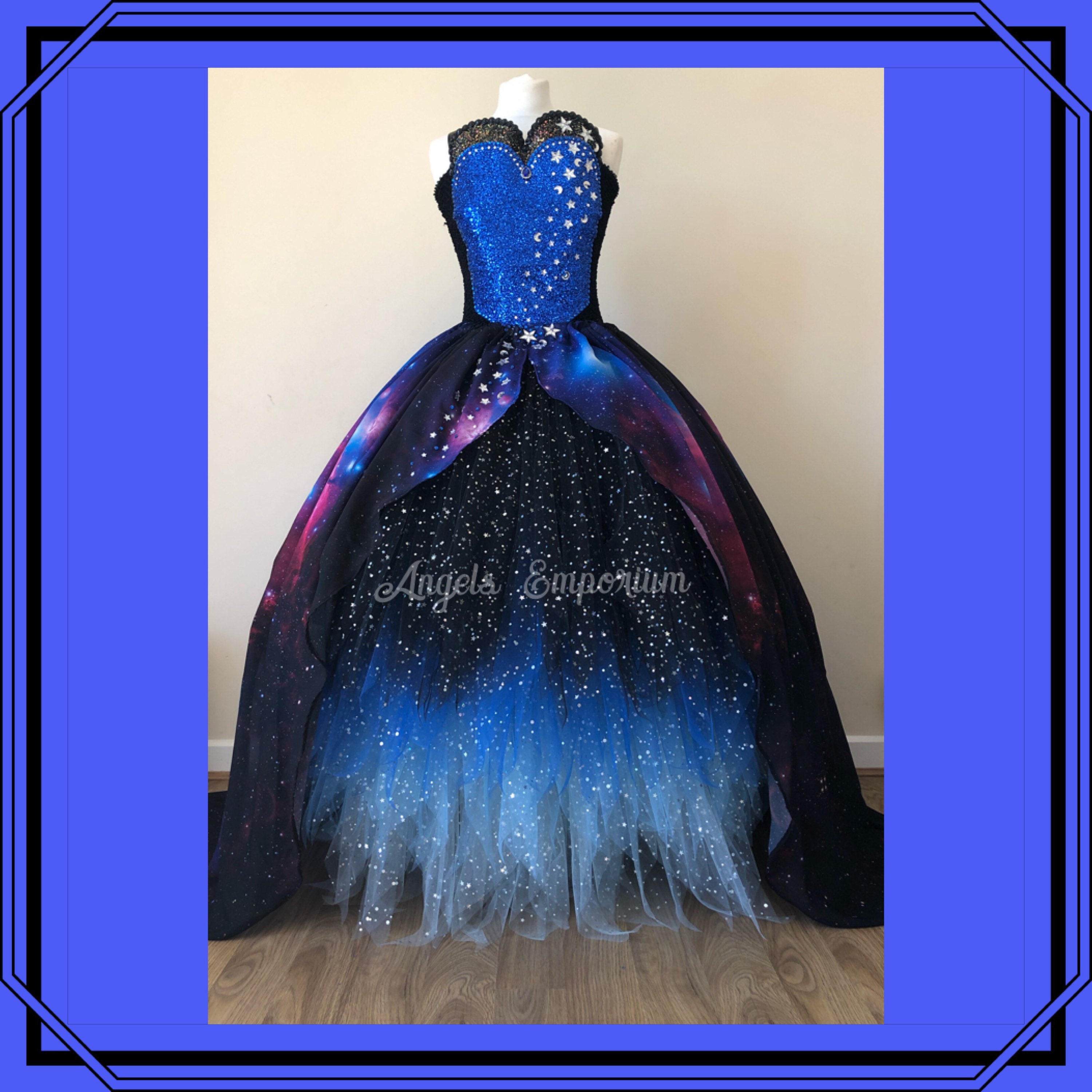 galaxy formal dress Lilac Galaxy Tulle Dress – KF COUTURE BOUTIQUE main image 0