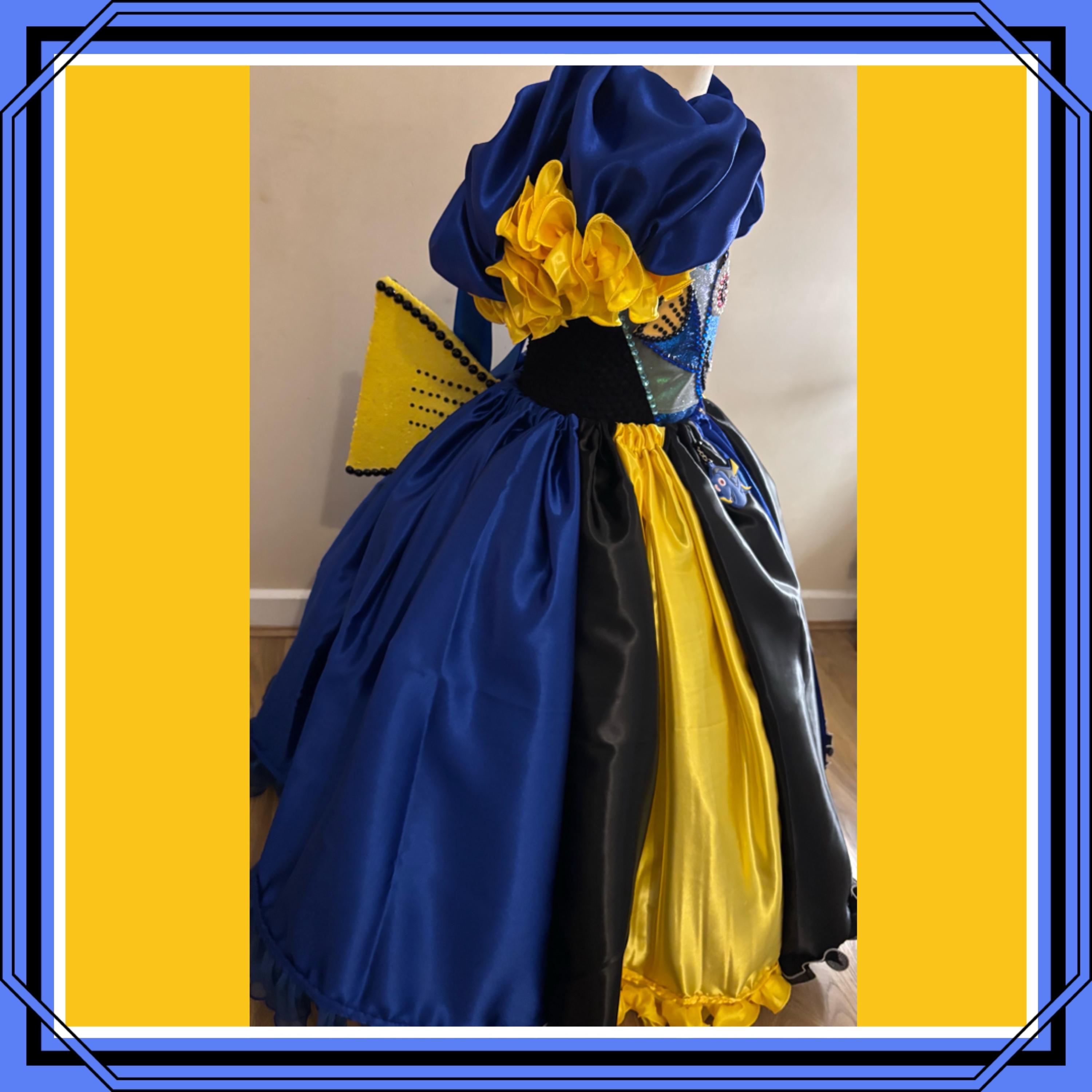 finding dory birthday dress Finding Dory Nemo Inspired Tutu Dress Cosplay Halloween Costume Glitter Sparkles Pageant Birthday Party Dress Fish Royal Blue Black Yellow