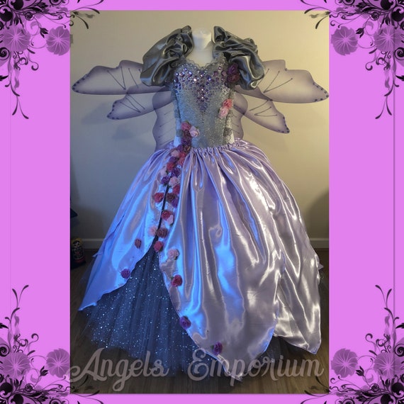 Sparkle ball gown dress with crystal sash – La Novale Atelier