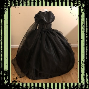 The Wicked Witch of The West Inspired Tutu Dress Costume Wizard Of Oz Sparkly Glitter Organza Pageant Ball Gown Princess Outfit Black Hat image 8