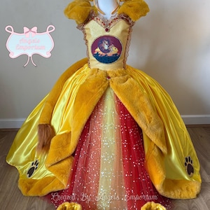 Luxury The Lion King Musical Simba Faux Fur Tutu Dress Animal Birthday Party Outfit Halloween Costume Christmas Gift Sparkly Pageant Gown
