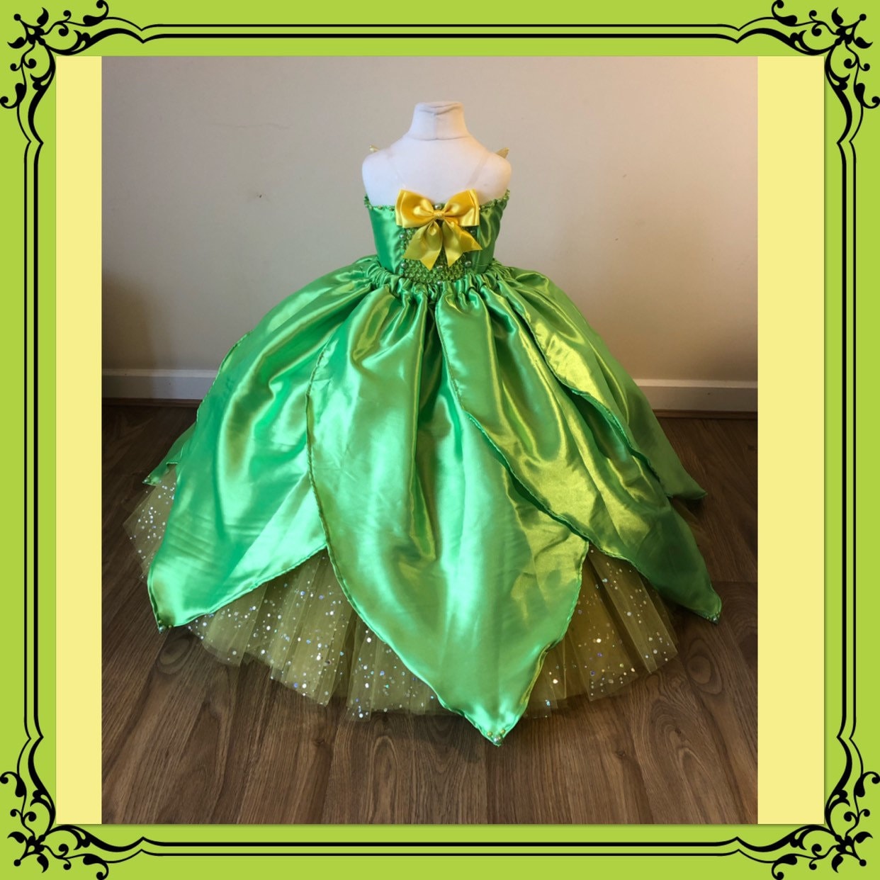 The Frog Princess Tiana Inspired Tutu Dress Cosplay Costume | Etsy UK