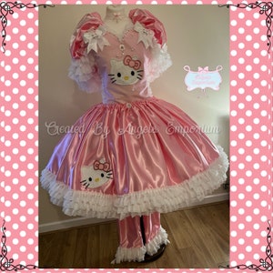 Hello Kitty Lolita Style Princess Tutu Dress Cosplay Costume Satin Ball Gown Pageant Birthday Party Adult Halloween Costume Park Visits Cat image 2