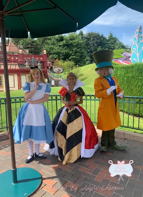 Theme Park Queen Of Hearts Tutu Dress Alice In Wonderland Costume Gown Cosplay Theatrical Regal Ball Gown Halloween Pageant Wear