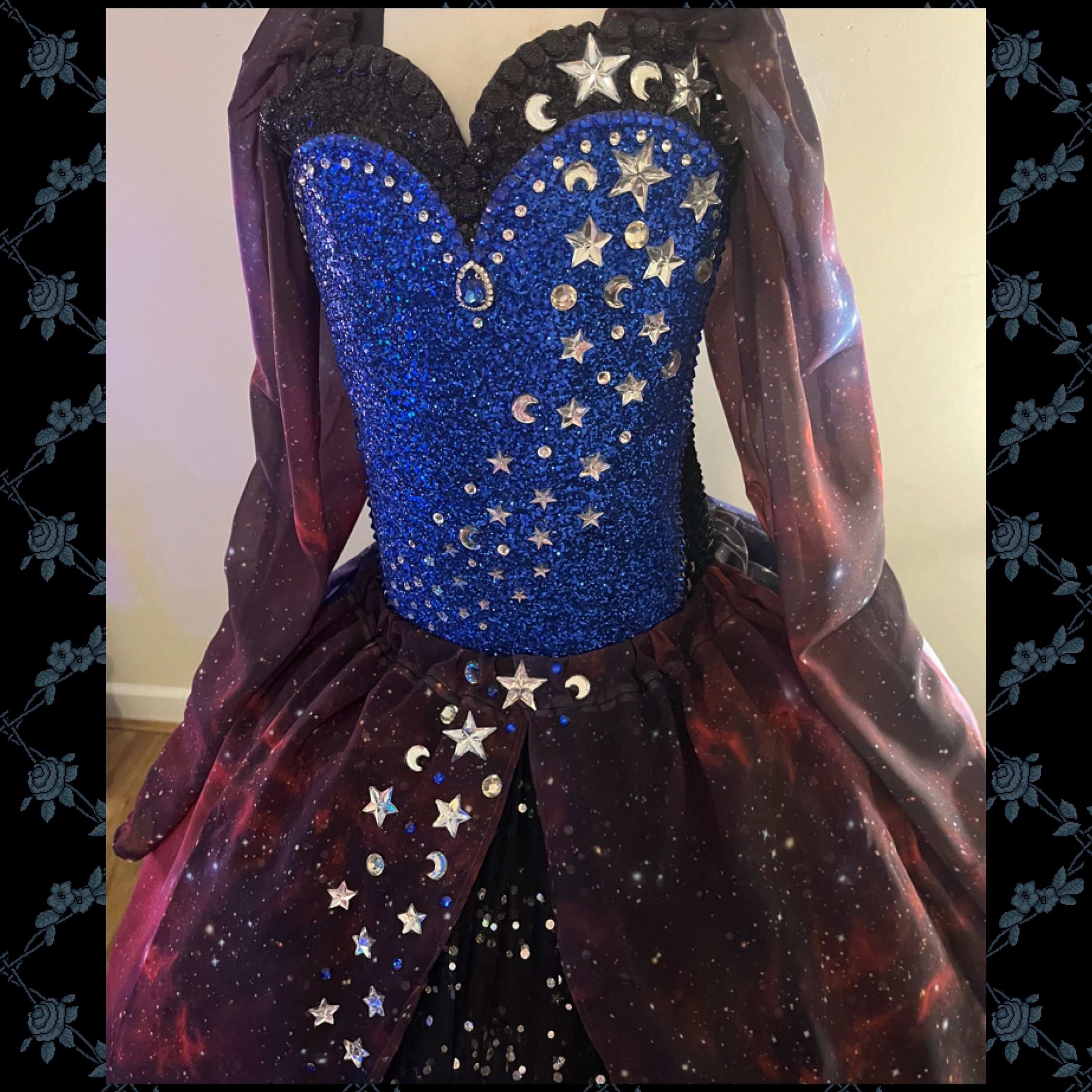 galaxy glitter dress Galaxy Purple Glitter Mermaid Long Train Prom Dress