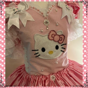 Hello Kitty Lolita Style Princess Tutu Dress Cosplay Costume Satin Ball Gown Pageant Birthday Party Adult Halloween Costume Park Visits Cat image 7