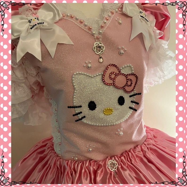 Hello Kitty Lolita Style Princess Tutu Dress Cosplay Costume Satin Ball Gown Pageant Birthday Party Adult Halloween Costume Park Visits Cat image 7