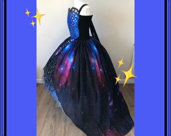 open lace back dress Galaxy Princess Unitard