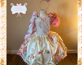 Crazy Candy Land Theme Tutu Dress Sweets Treats Lollipop Pageant Costume Katy Perry Girls Birthday Party Outfit Halloween Sweetie Shop