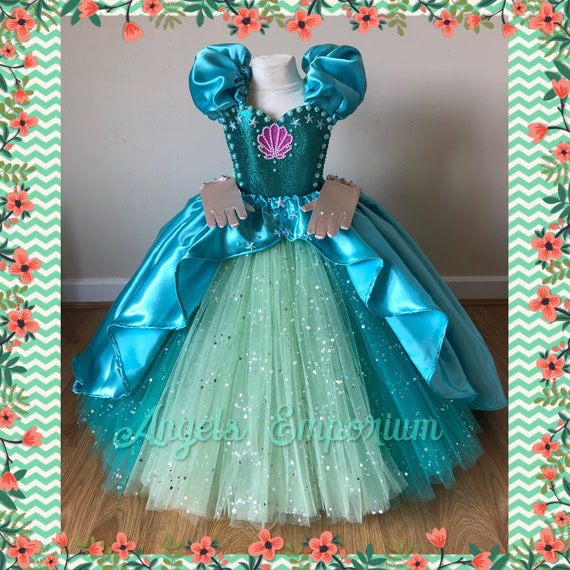 The Little Mermaid Ariel Dress 2023 Girls Costume Party Dress Princess  Dresses | eBay