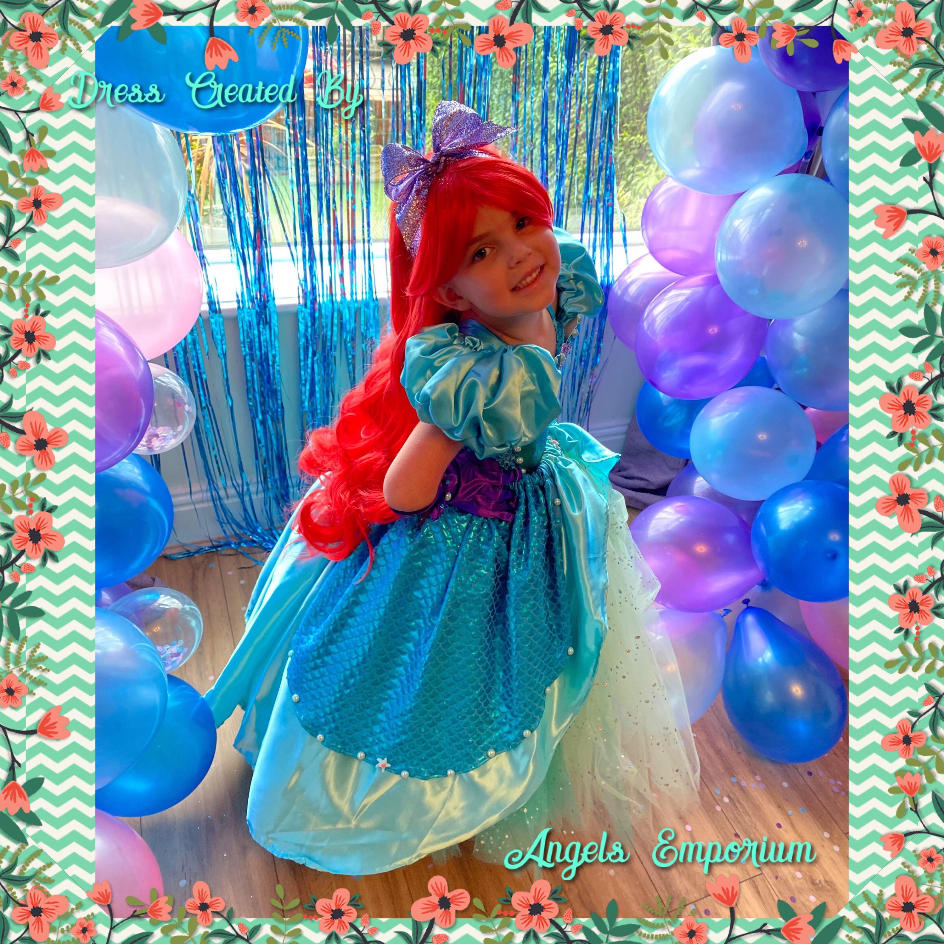 Vestido De La Sirenita Ariel Para Niña Mermaid Tutu Outfit Set For