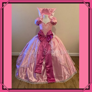Luxury Charlotte La Bouff Tutu Dress Pink Satin Girls Princess And The Frog Tiana Fancy Cosplay Pageant Ball Gown Halloween Costume