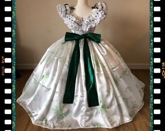The Icon Collection Scarlett O'Hara Gone with The Wind BBQ Tutu Dress Film Star Costume Cosplay Satin Famous Actress Musical Pageant Gown