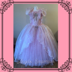 Glinda The Good Witch Tutu Dress Costume Wizard Of Oz Pink Sparkly Glitter Organza Gown Stars Pageant Ball Gown Princess Outfit Adult Sizes