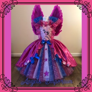 Pony Sparkle inspiriertes Tutu-Kleid - Dressing Up Kostüm Sparkly Princess. Festzug Gala Einhorn glitzernde Ballkleid Tutu Little Pony Kostüm