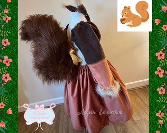 Animal Squirrel - Costume da squirrel Ears, set di vita con fascia a squirrel, coda squirrel per costume, cosplay (grigio