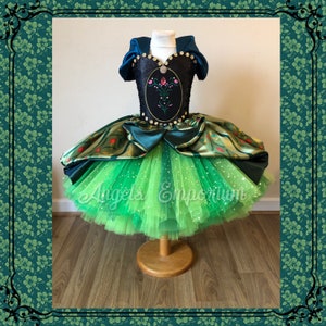 Anna reine des neiges robe verte deals