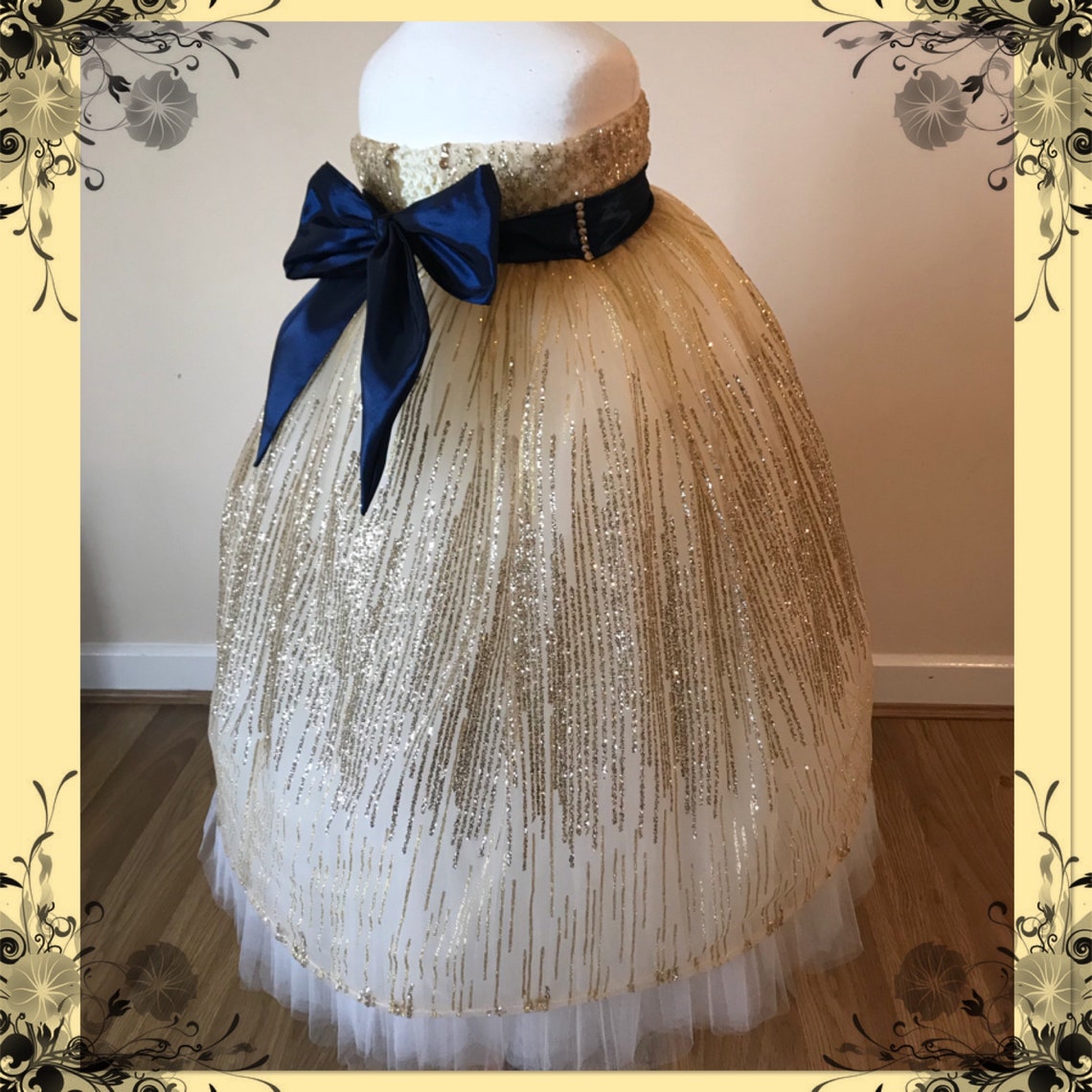 Sparkle Gold Glitter Flower Girl Tutu Dress Wedding Etsy