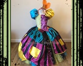 sally's dress was made of beautiful satin Sweetie! (Liquorice All-sorts edition) Had a blast realizing this design  for @sally.trademark . . The design was all Sally with just a few minor  tweaks. Skintight black velour mermaid gown with built