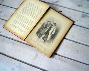 1898&#39;s vintage old book, tale book for kids, vintage home decoration, antique home decoration, antique home makeover, red old book