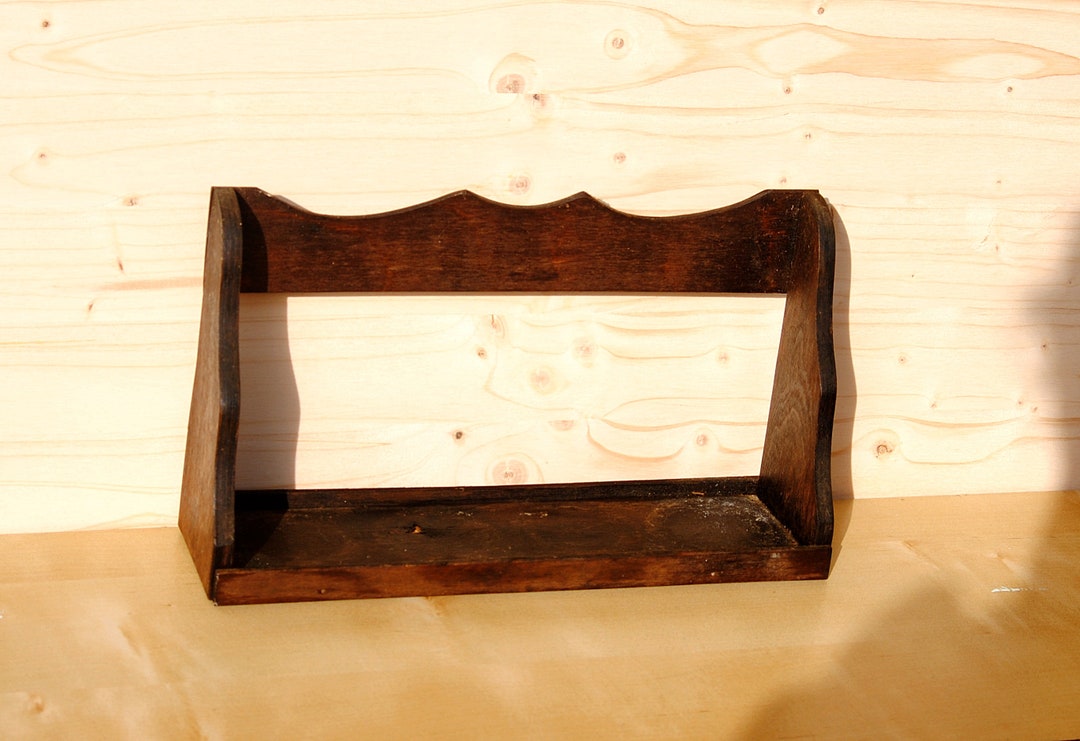 Vintage Wooden Kitchen Shelf, Spice Rack Wooden Spice Shelf, Farmhouse Kitchen Decor