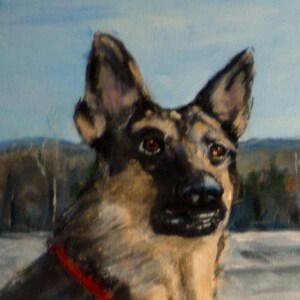 German Shepherd Pet Print from original artwork, Dog Art, Pet Prints