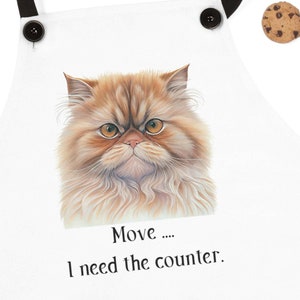 Cat with Attitude Apron, Funny Cat Apron, Cat Lover Apron, Cat Lady Apron, Cat Owner Apron, Apron Gift, Housewarming Gift, Hostess Gift