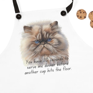 Cat with Attitude Apron, Funny Cat Apron, Cat Lover Apron, Cat Lady Apron, Cat Owner Apron, Apron Gift, Housewarming Gift, Hostess Gift