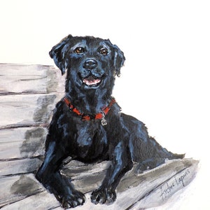 Custom Pet Portrait, Labrador Retriever, Any Breed, Original Pet Portrait, Pet Memorial, Mother&#39;s Day Gift, Dog Art