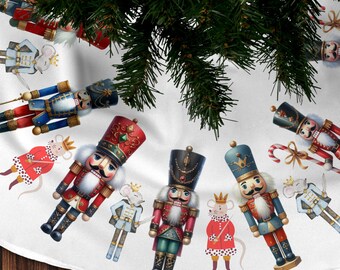 Christmas Tree Skirts, Nutcracker Christmas Tree Skirt, Nutcracker Suite Tree Skirt, Nutcracker Lover  Holiday Tree Skirt
