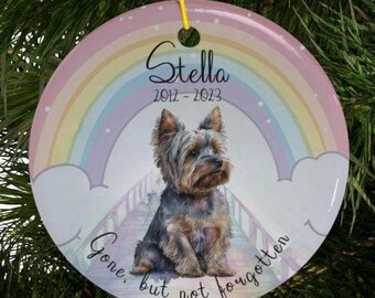 Memorial para mascotas Rainbow Bridge, Adorno en homenaje a una mascota querida, Regalo por la pérdida de una mascota, Memorial para mascotas perdidas, Gato, Perro, Memorial para mascotas, Memorial para mascotas perdidas