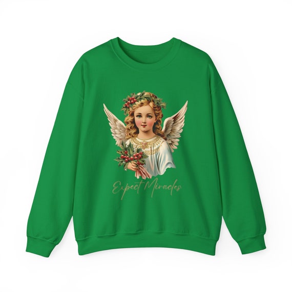 トップス MARRYME ANGEL SWEAT Expect Miracles Angel Sweatshirt, Soft and Cozy Angel Sweatshirt