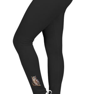 Owl Animal Leggings, Women&#39;s Yoga Pants, Active Wear, Workout Tights, Owl Spirit Animal Print Leggings