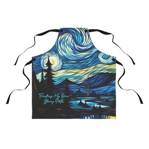 Starry Path Apron, Hostess Gift, Hostess - Host Apron, New Home Gift, Housewarming Gift Apron, Apron, Blue Apron, New Grad Gift