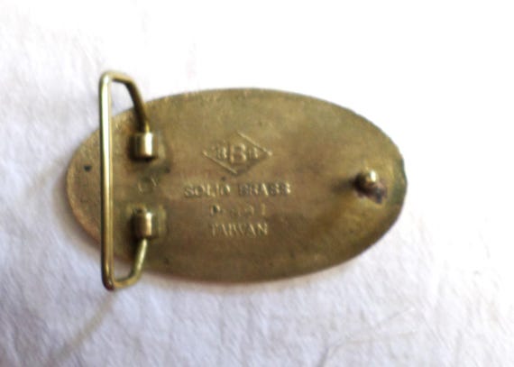 BBB Solid Brass Buckle, Superb Condition, D-891 O… - image 5