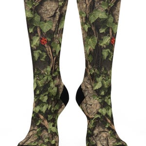 Camo Hunter Crew Socken, Jagdsocken, Herren Damen Crew Socken, Camouflage Socken, Outdoor Wandersocken, Jäger Geschenk