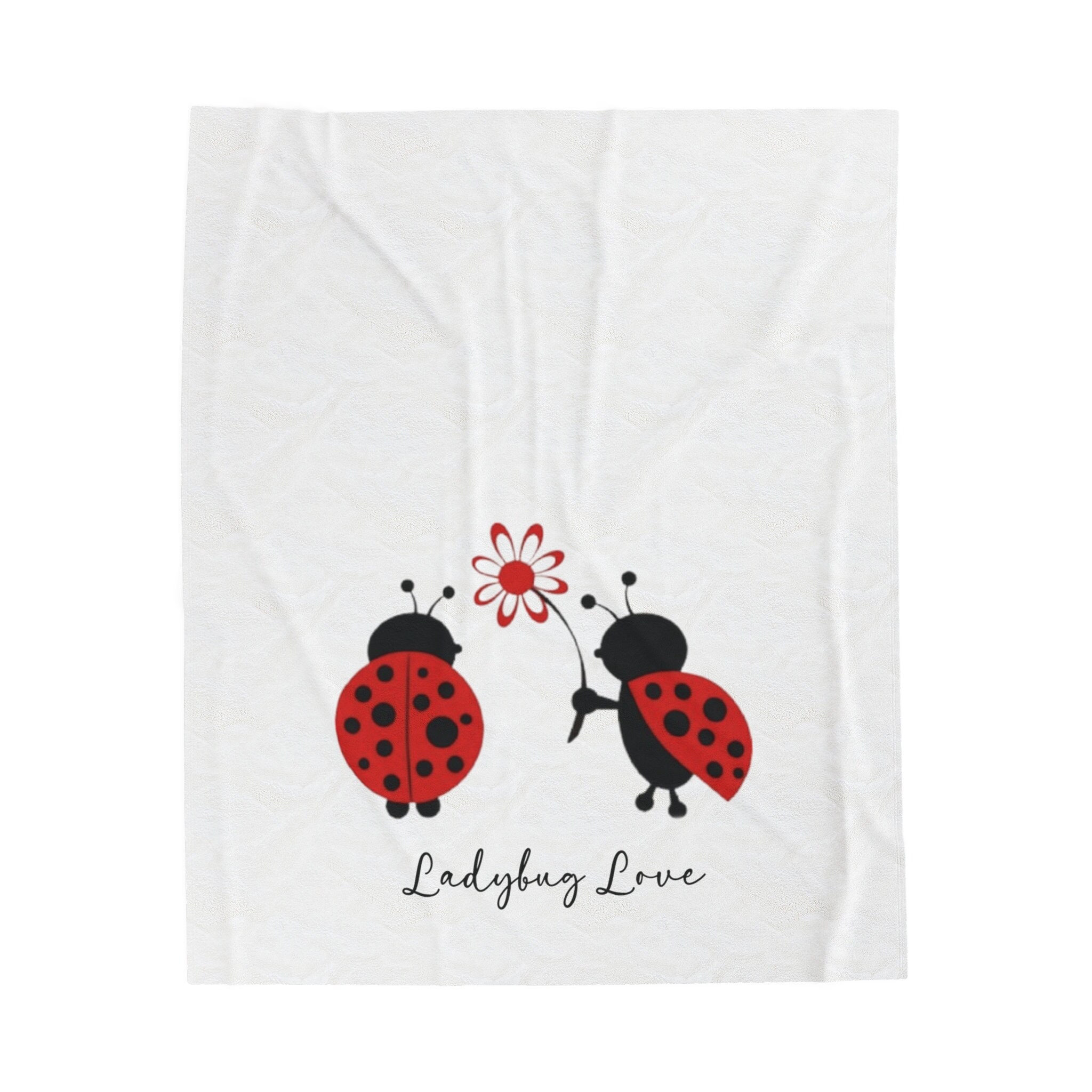 Ladybug Pattern Print Blanket