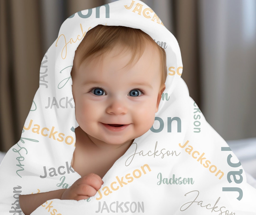 Personalized Fleece Baby Blanket, Newborn Baby Blanket Gift, Custom