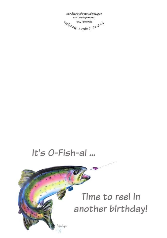 Father's Day Card, Fish Card, It's O Fish Al Card, Blank Inside Card ...