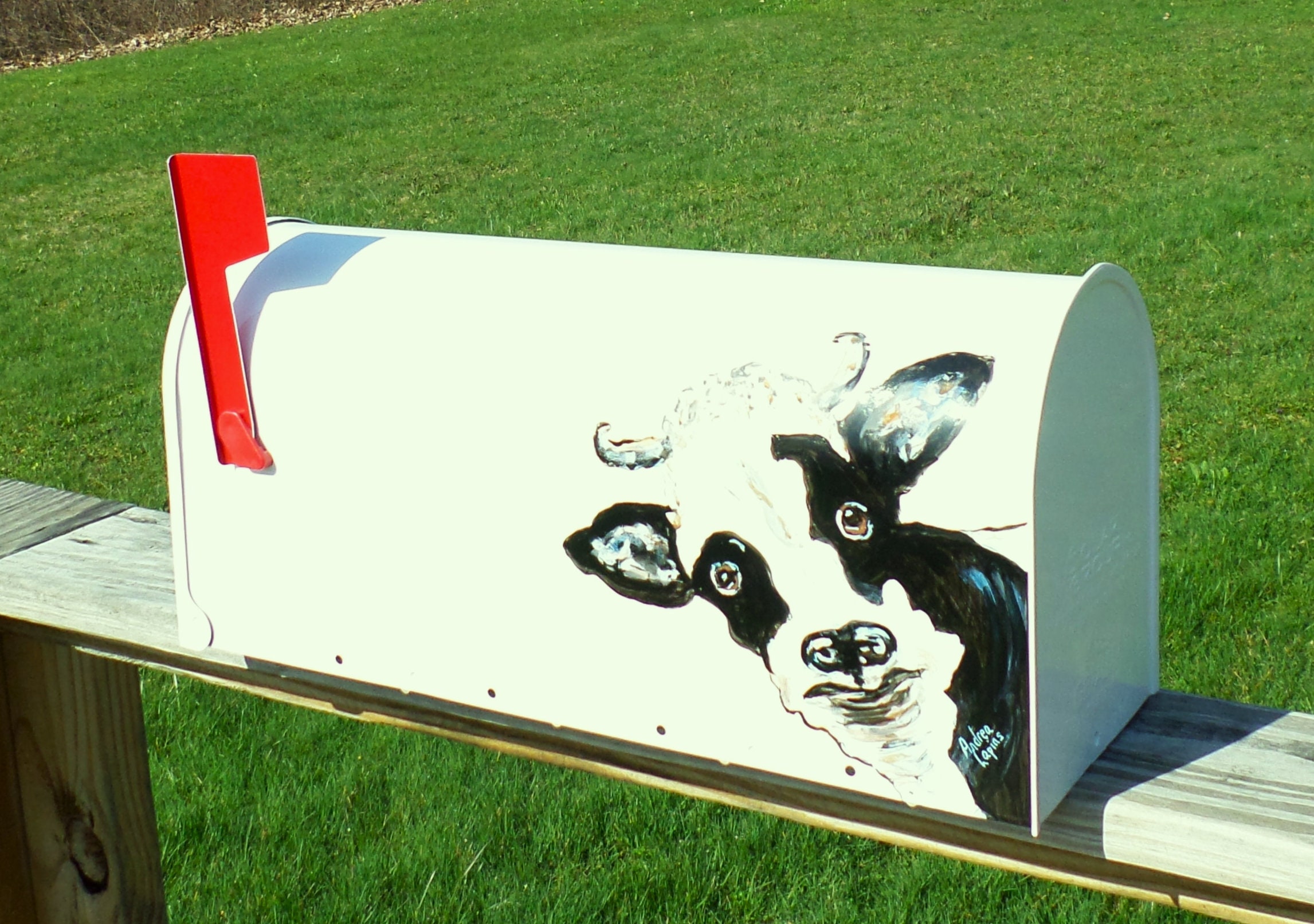 Hand Painted Mailbox Custom Mailbox Cow Art Cows Painted Etsy