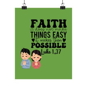 Faith Bible Verse Inspirational Posters, Encouragement Wall Art, Motivational Decor, Home Office Print, Gift Idea