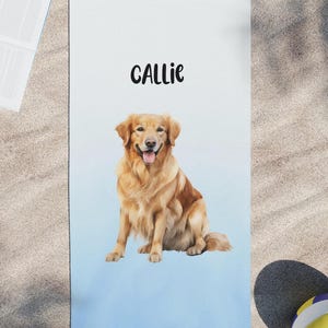 Custom Pet Towel, Dog Towel, Golden Retriever, Any Breed Personalized Pet Beach Towel, Pet Bath Towel, Dogs Name Bath Towel, Pet Gift